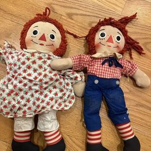 Knickerbocker Raggedy Ann & Andy vintage dolls